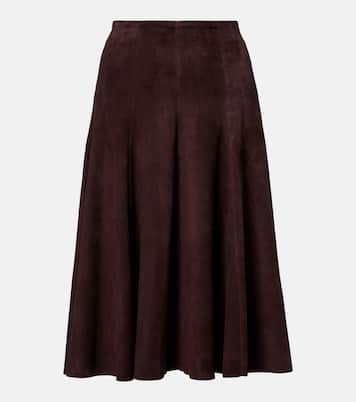 Suede midi skirt  | Stouls