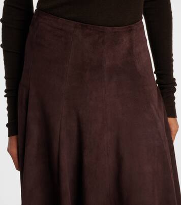 Suede midi skirt  | Stouls
