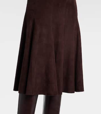Suede midi skirt  | Stouls