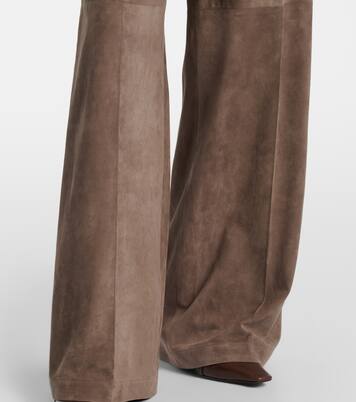 Suede wide-leg pants | Brunello Cucinelli