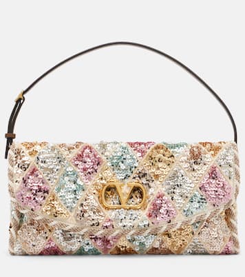 DeVain Small sequined shoulder bag | Valentino Garavani