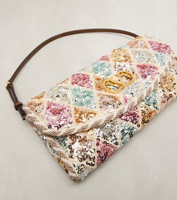 DeVain Small sequined shoulder bag | Valentino Garavani