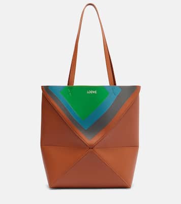 Puzzle Fold Square Medium leather tote bag | Loewe