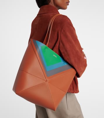 Puzzle Fold Square Medium leather tote bag | Loewe