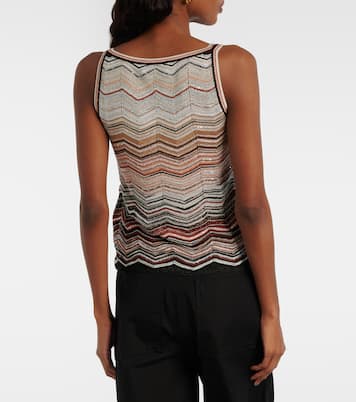 Top Zig Zag aus Lamé mit Pailletten | Missoni