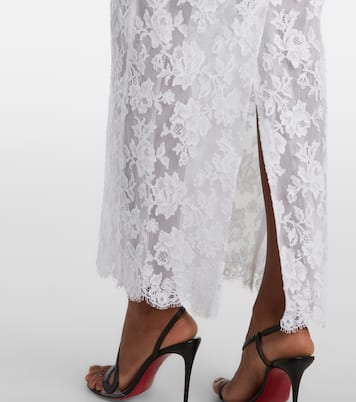 Bow-detail cotton-blend lace gown  | Shushu/Tong