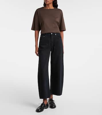 Low Curve cropped mid-rise barrel-leg jeans | Agolde