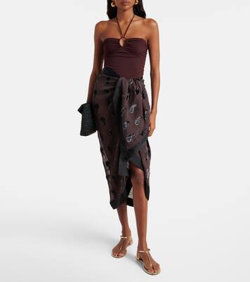 Bañador Keyhole con cuello halter | Tory Burch
