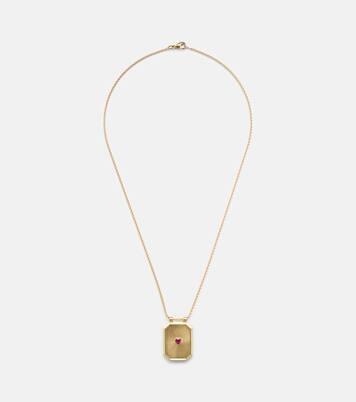Love 18kt gold pendant necklace with ruby | Marie Lichtenberg