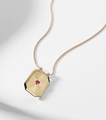 Love 18kt gold pendant necklace with ruby | Marie Lichtenberg