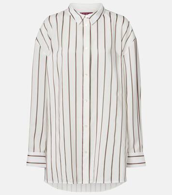 Striped silk-blend jacquard shirt | Gucci