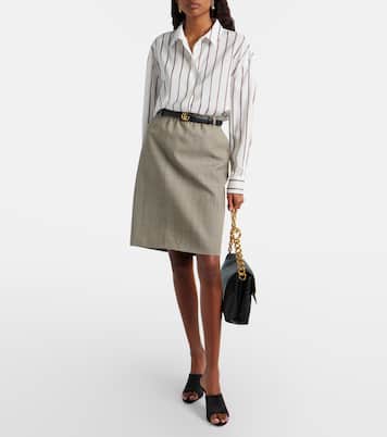 Striped silk-blend jacquard shirt | Gucci