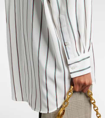 Striped silk-blend jacquard shirt | Gucci
