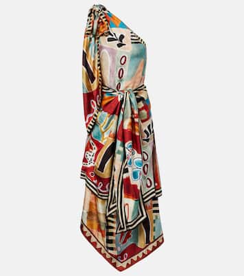 Vestido midi Michelle de seda | Alémais