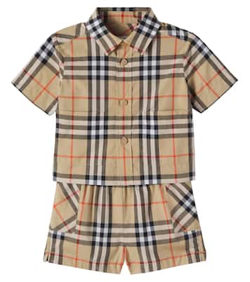 Baby cotton shirt and shorts set | Burberry Kids