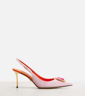 75 임벨리시드 새틴 슬링백 펌프스 | Dolce&Gabbana