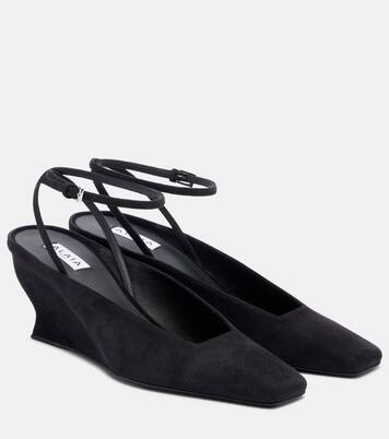 Suede wedge slingback pumps | Alaïa