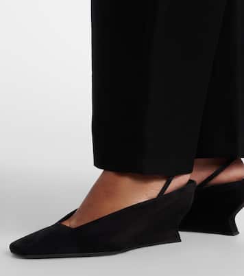 Suede wedge slingback pumps | Alaïa