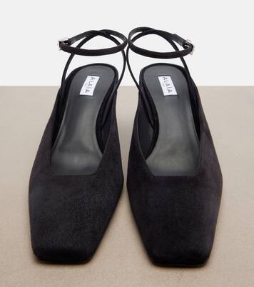 Suede wedge slingback pumps | Alaïa