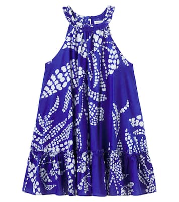 Cleo printed halterneck cotton dress | Poupette St Barth Kids