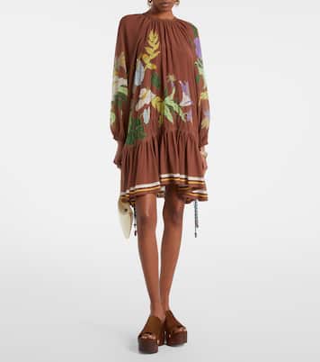 Alfie gathered cotton and silk minidress | Alémais