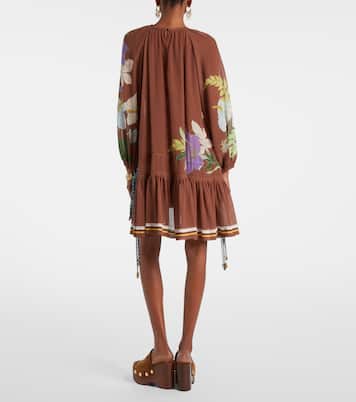 Alfie gathered cotton and silk minidress | Alémais