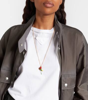 Logo pendant necklace | Prada