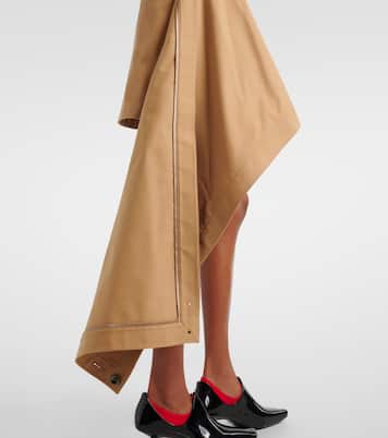 Asymmetric silk-trimmed cotton miniskirt | Loewe