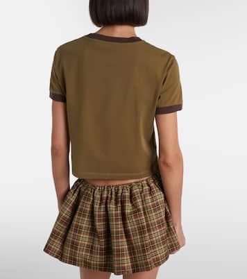 Logo cotton jersey T-shirt  | Miu Miu