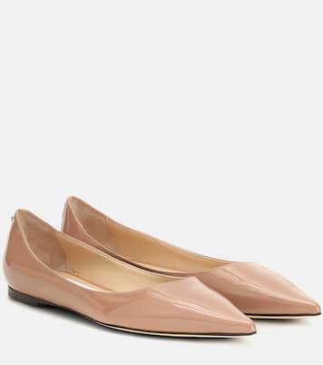 Ballerines Love Flat en cuir verni | Jimmy Choo