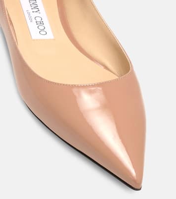 Ballerines Love Flat en cuir verni | Jimmy Choo