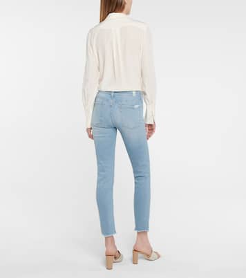 Pyper cropped mid-rise skinny jeans | 7 For All Mankind