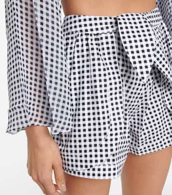 Shorts Natalia a quadretti in cotone | Alexandra Miro