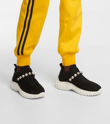 Embellished slip-on sneakers | Miu Miu
