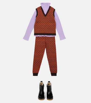 Patterned wool-blend vest | Paade Mode
