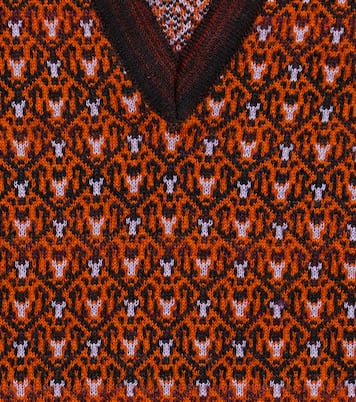 Patterned wool-blend vest | Paade Mode
