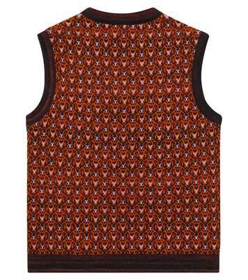 Patterned wool-blend vest | Paade Mode