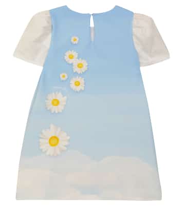 Printed crêpe dress | Monnalisa