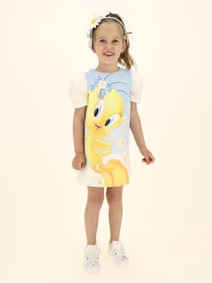 Printed crêpe dress | Monnalisa