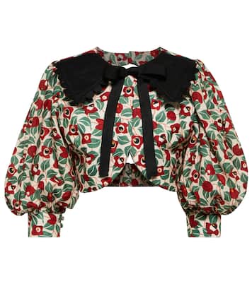 Granate printed linen blouse | Agua by Agua Bendita