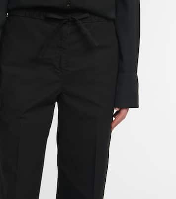 Pantalones rectos de tiro alto de algodón | Jil Sander