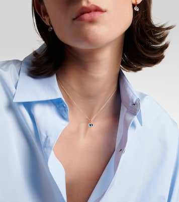 Collier Mini Oval Eye en or 18 ct et diamants | Ileana Makri