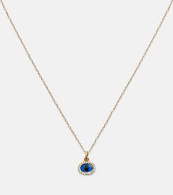 Collier Mini Oval Eye en or 18 ct et diamants | Ileana Makri