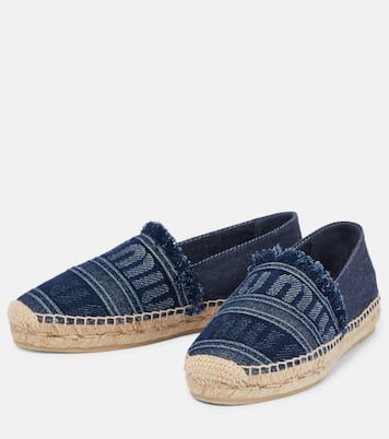 Espadrillas in denim con logo | Miu Miu