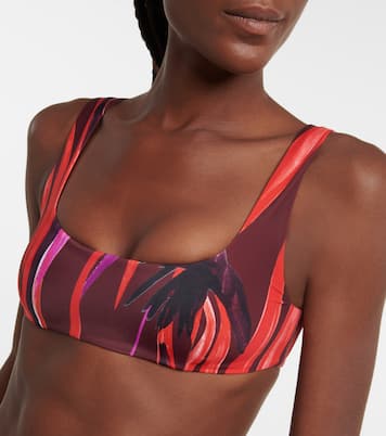 Top de bikini Scoop estampado | Louisa Ballou