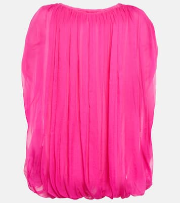 Gathered silk chiffon top | Rick Owens