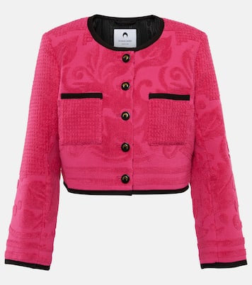 Veste raccourcie en jacquard de coton | Marine Serre