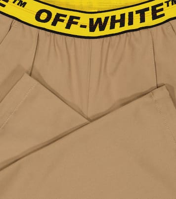 Logo cotton chino pants | Off-White Kids