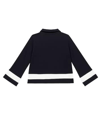 Embroidered cotton jersey jacket | Monnalisa