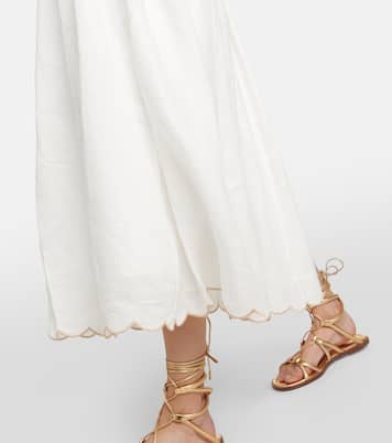 Abito midi Jude in lino con cut-out | Zimmermann